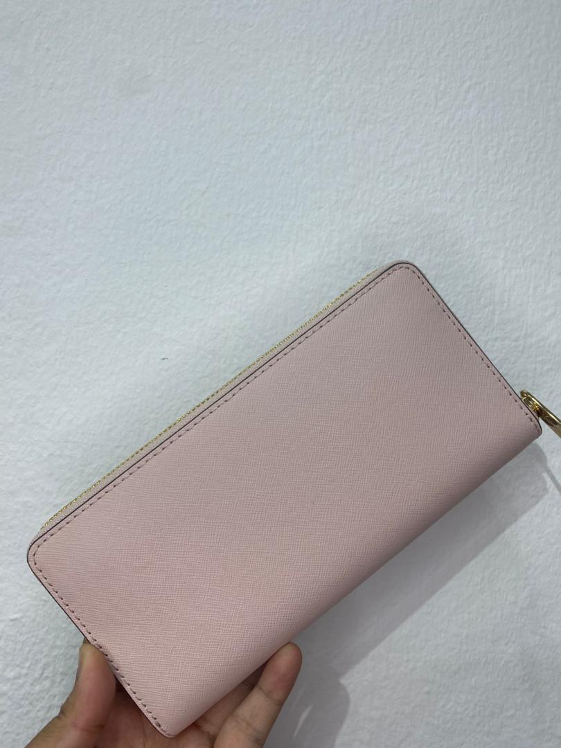 MICHAEL KORS, for ladies, zip around continental wallet, leather, powder blush pink - Image 3