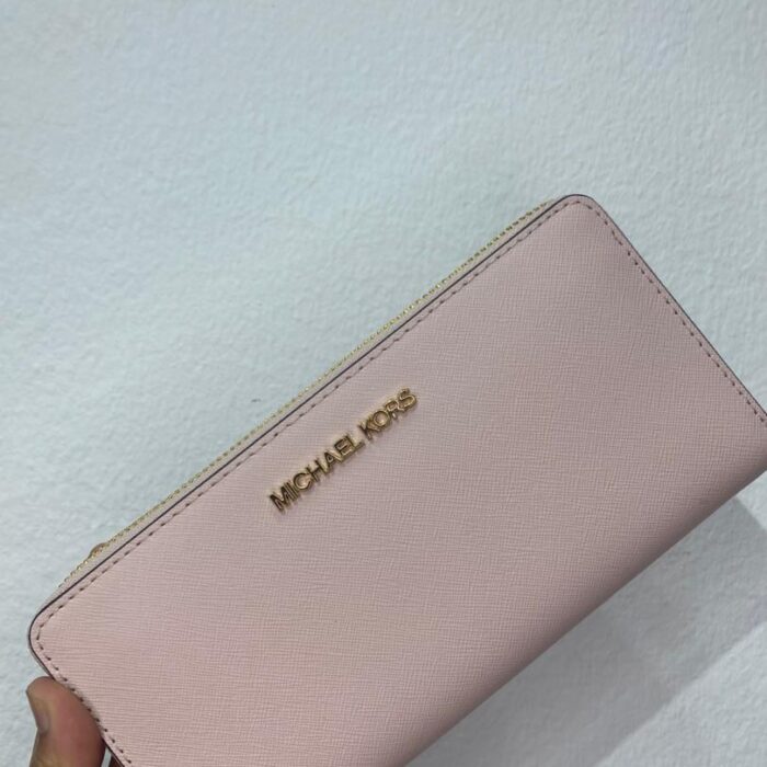 MICHAEL KORS, for ladies, zip around  continental wallet, leather, powder blush pink