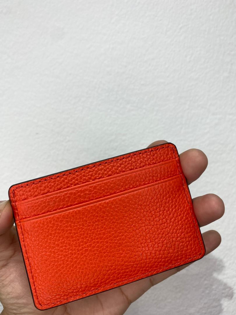 MICHAEL KORS, for ladies, small card holder, leather, optic orange - Image 2