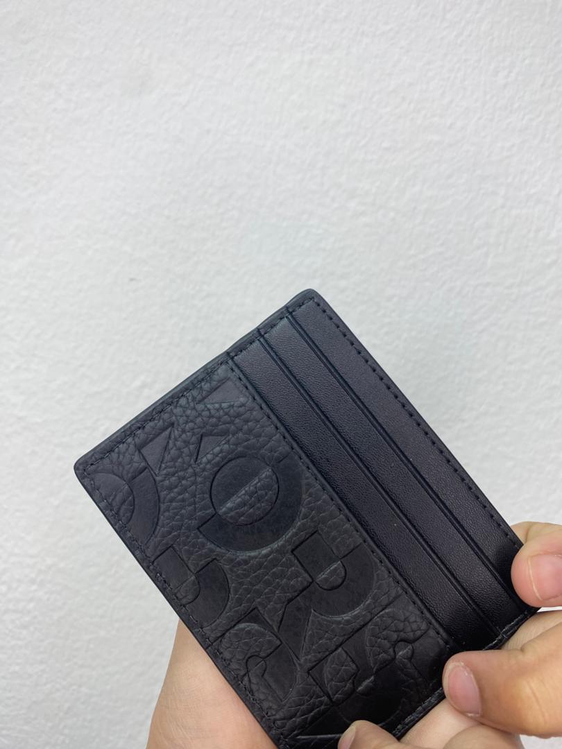 MICHAEL KORS, for men, small card holder, embossed leather, black - Image 2