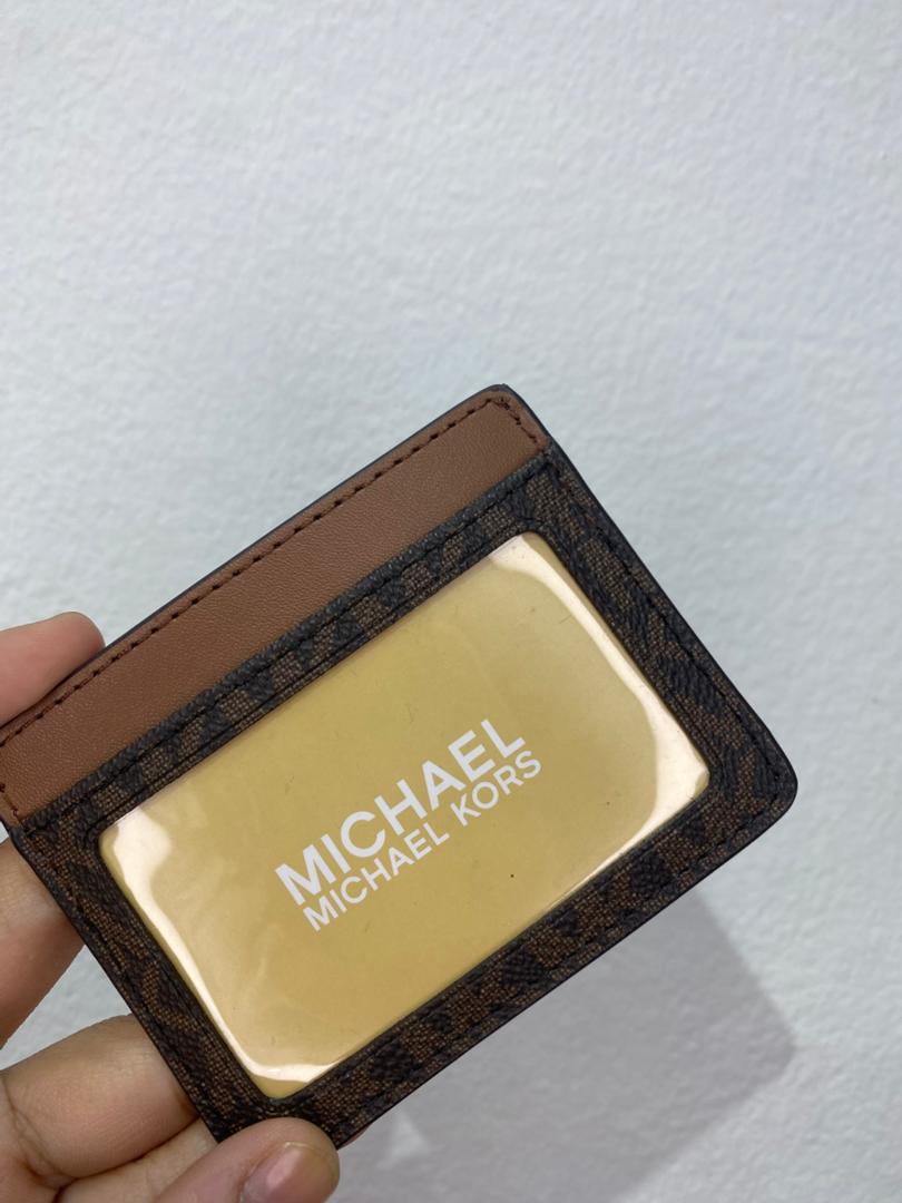 MICHAEL KORS, for ladies, small card holder, signature print, brown - Image 3