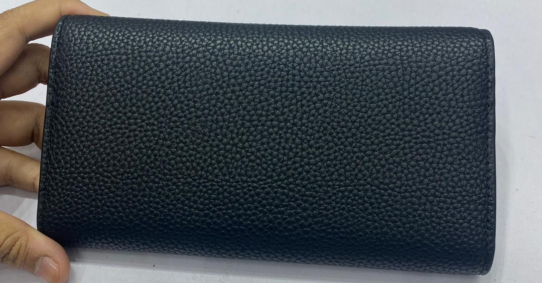 Tommy Hilfiger, for ladies, long flap wallet, navy - Image 4