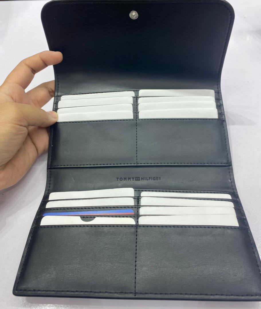 Tommy Hilfiger, for ladies, long flap wallet, navy - Image 5