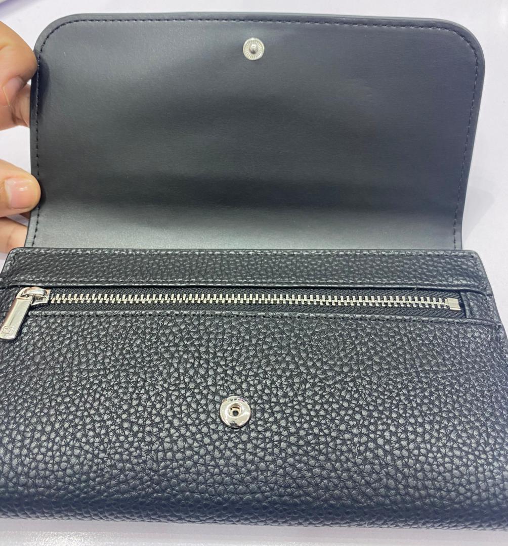 Tommy Hilfiger, for ladies, long flap wallet, navy - Image 2