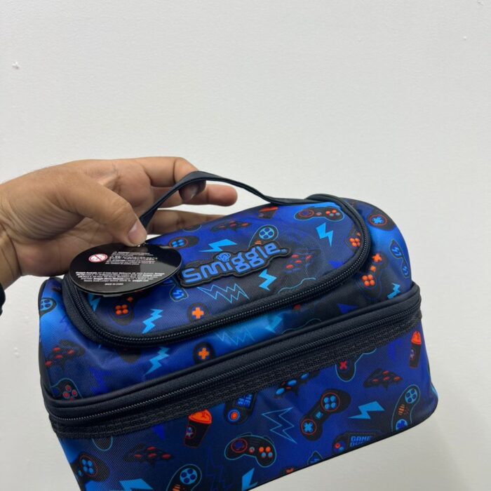 SMIGGLE, for kids, Double Decker Lunch Box, gaming blue