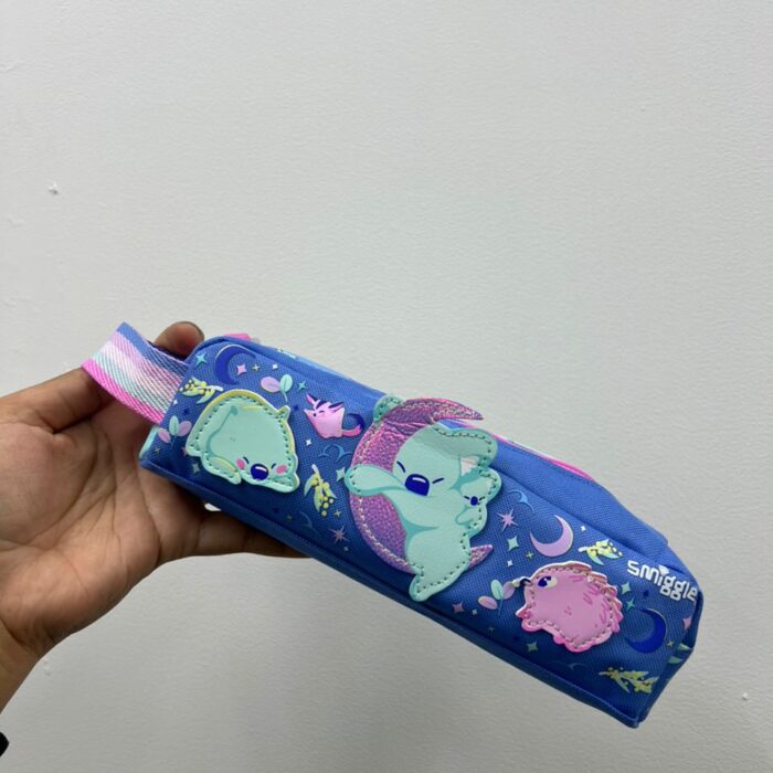 SMIGGLE, for kids, pencil case with handle, koala blue