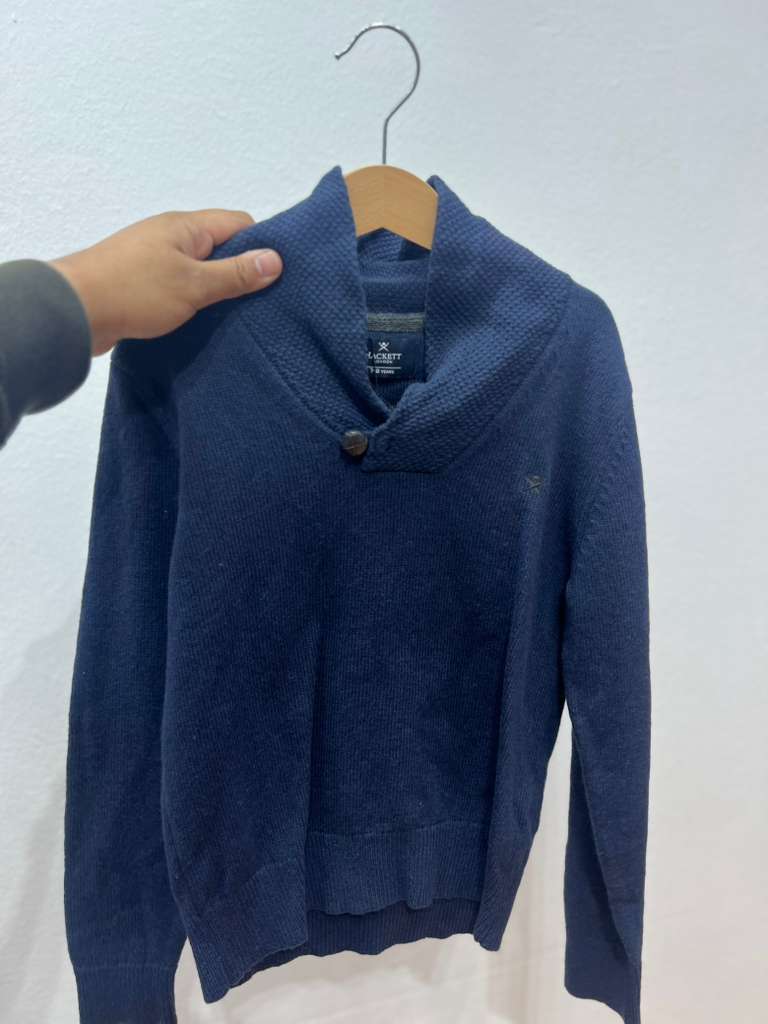 HACKETT, for kids, hoodie, cotton navy size: 7-8 year