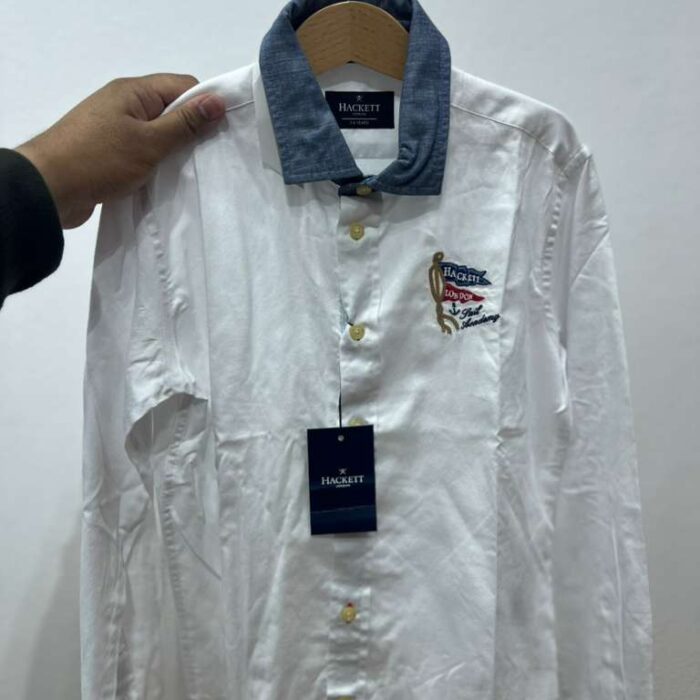 HACKETT, for kids, long sleeves shirt, white size: 7-8 year