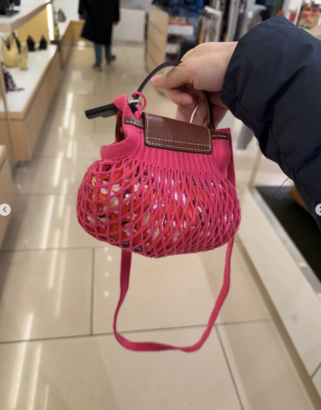 LONGCHAMP, filet, small crossbody bag, candy pink - Image 2