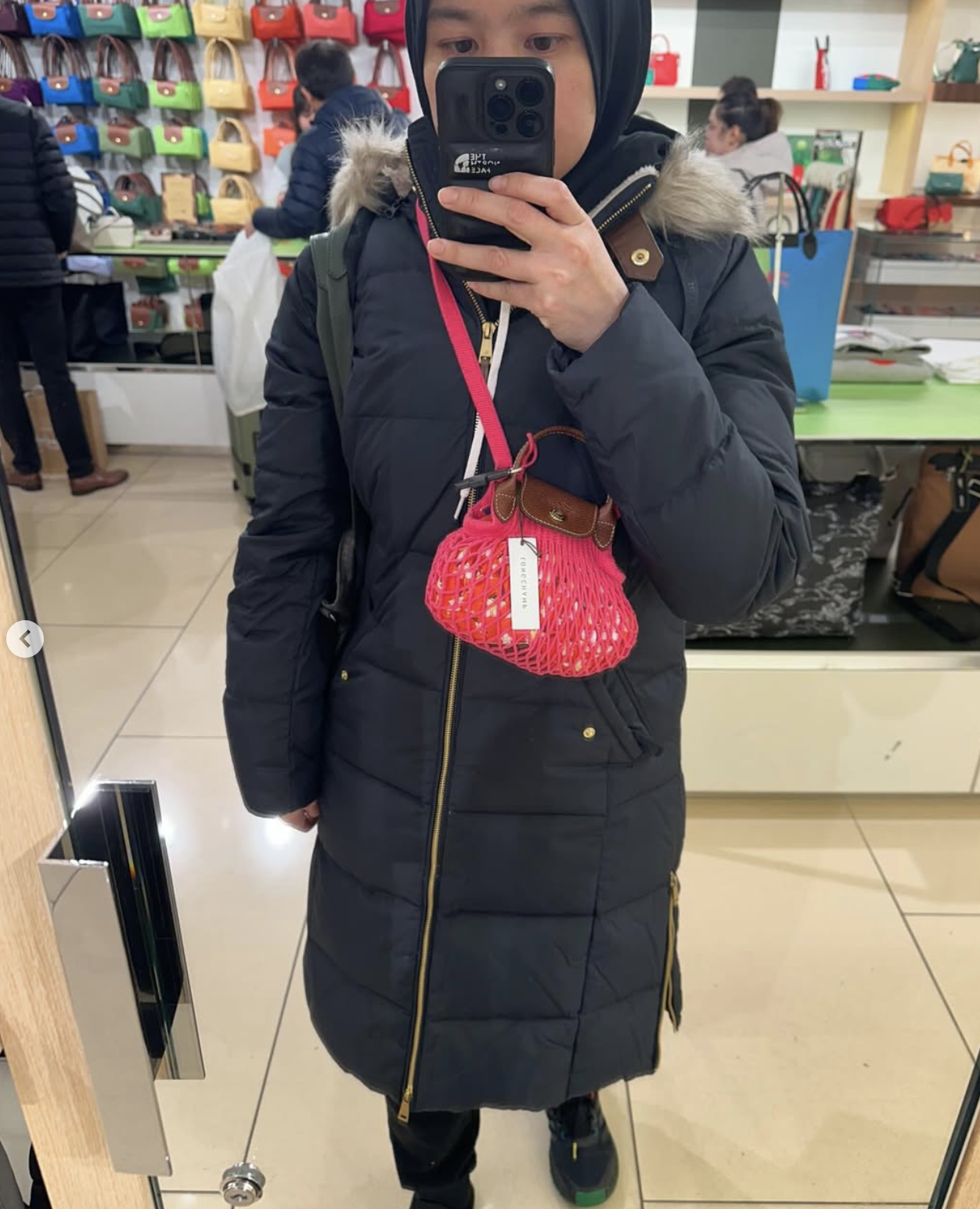 LONGCHAMP, filet, small crossbody bag, candy pink - Image 3