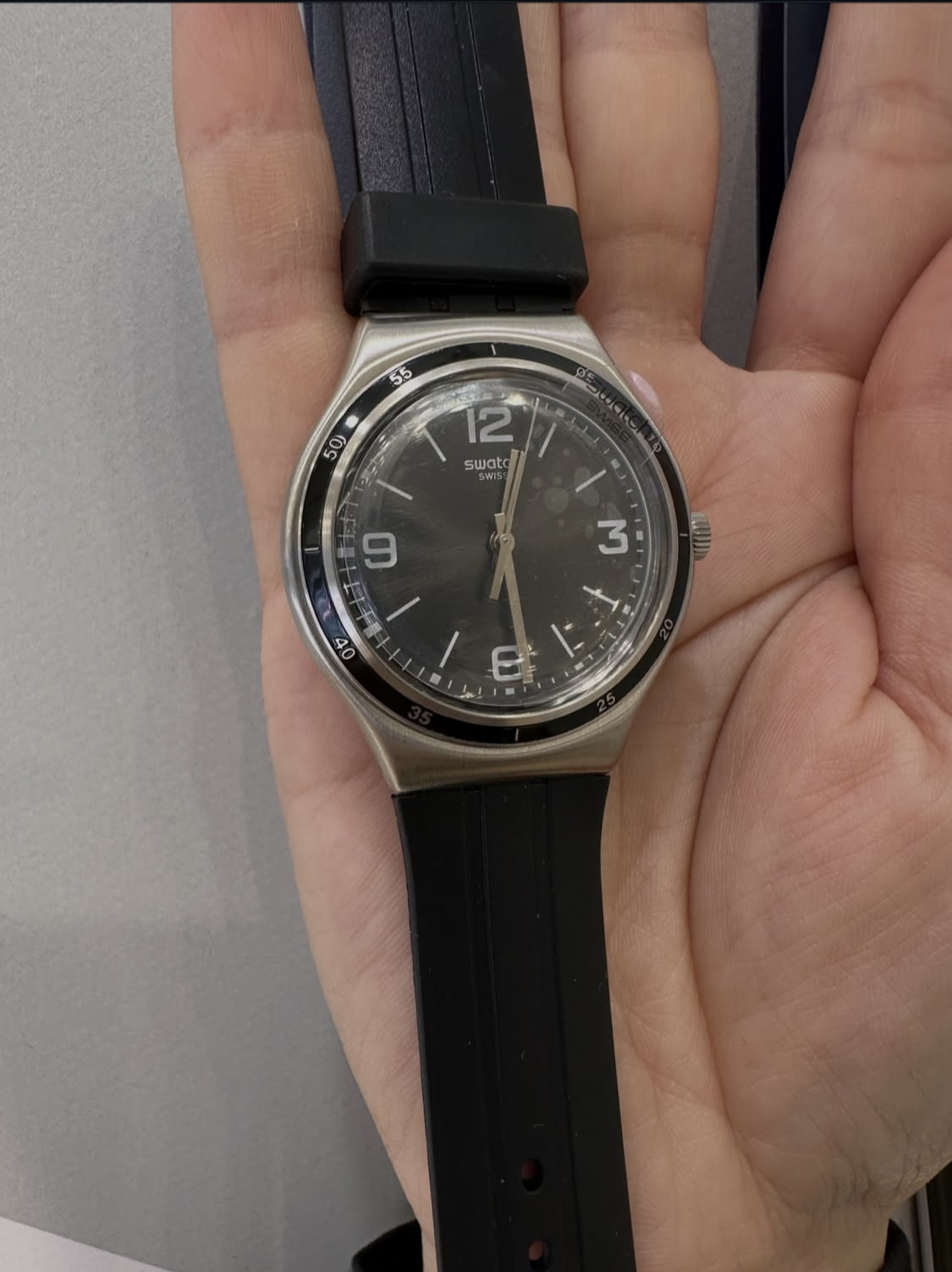 SWATCH, irony, for adult, medium watch, black - Image 2