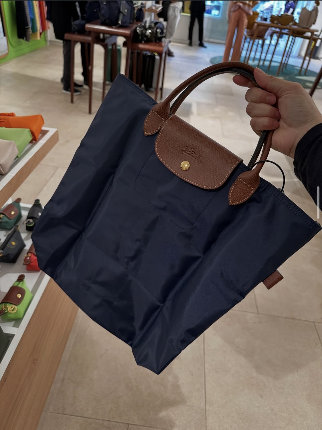 LONGCHAMP, cabas, open top tote bag, navy