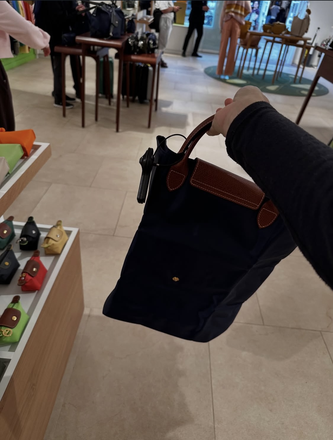 LONGCHAMP, cabas, open top tote bag, navy - Image 2