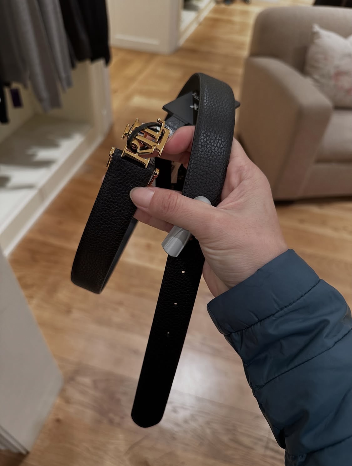 POLO RALPH LAUREN, for ladies, belt, leather black