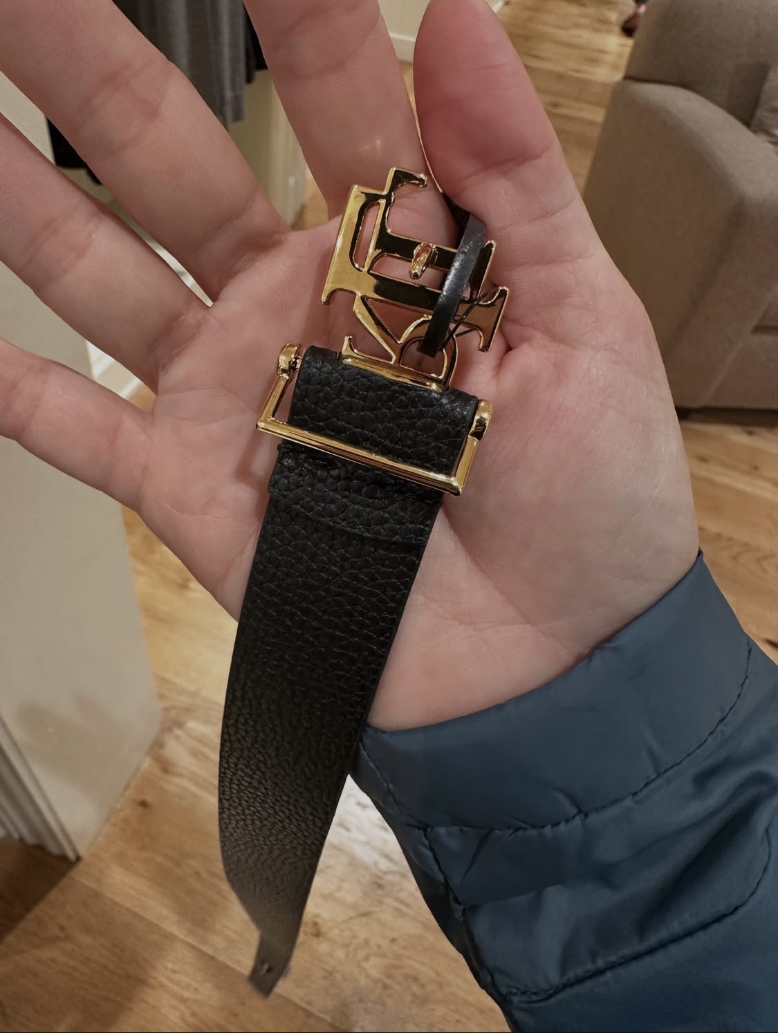 POLO RALPH LAUREN, for ladies, belt, leather black - Image 3