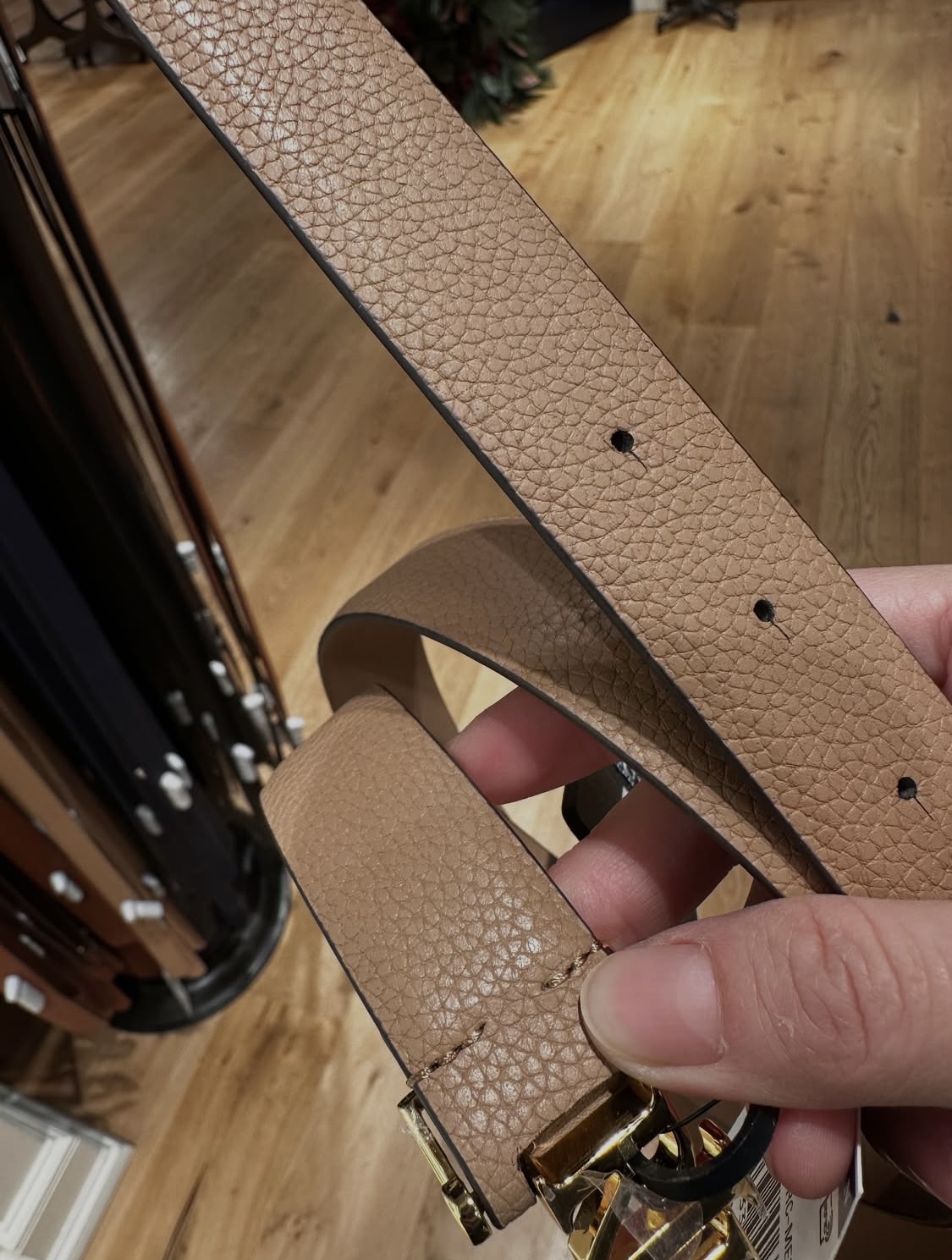 POLO RALPH LAUREN, for ladies, belt, leather camel brown - Image 2