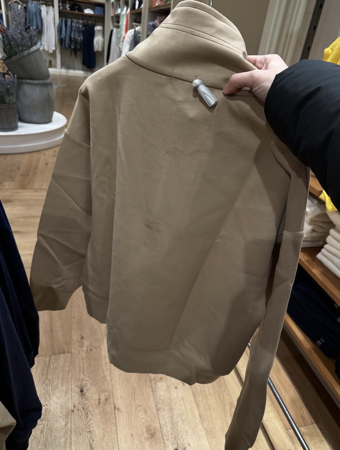 POLO RALPH LAUREN, for ladies, long sleeves quarter zip jumper, tan brown - Image 2