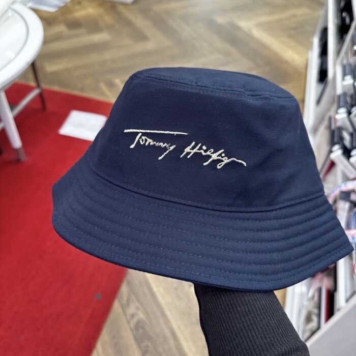 TOMMY HILFIGER, for ladies, bucket hat, canvas dessert sky blue