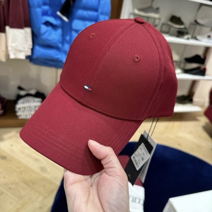 TOMMY HILFIGER, for adult, adjustable cap, dark red
