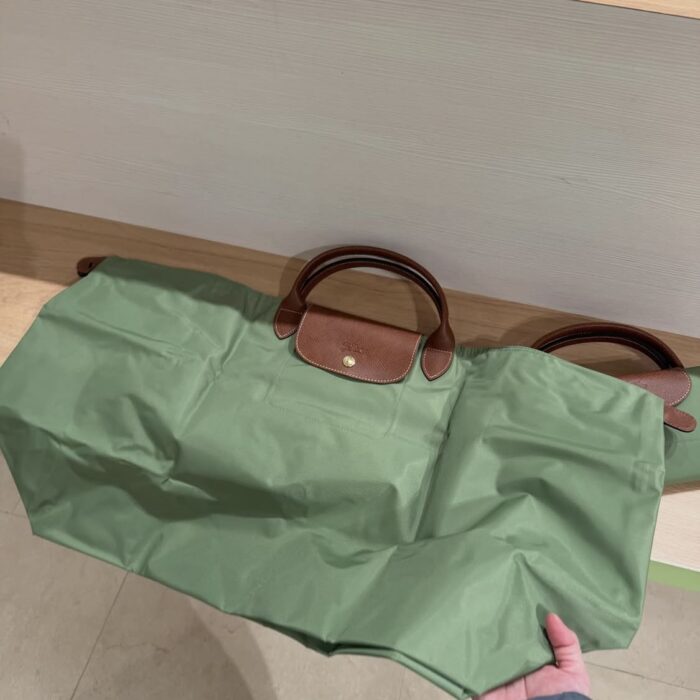 LONGCHAMP, le pliage original, extra large travel top handle bag, no long strap, fungi green