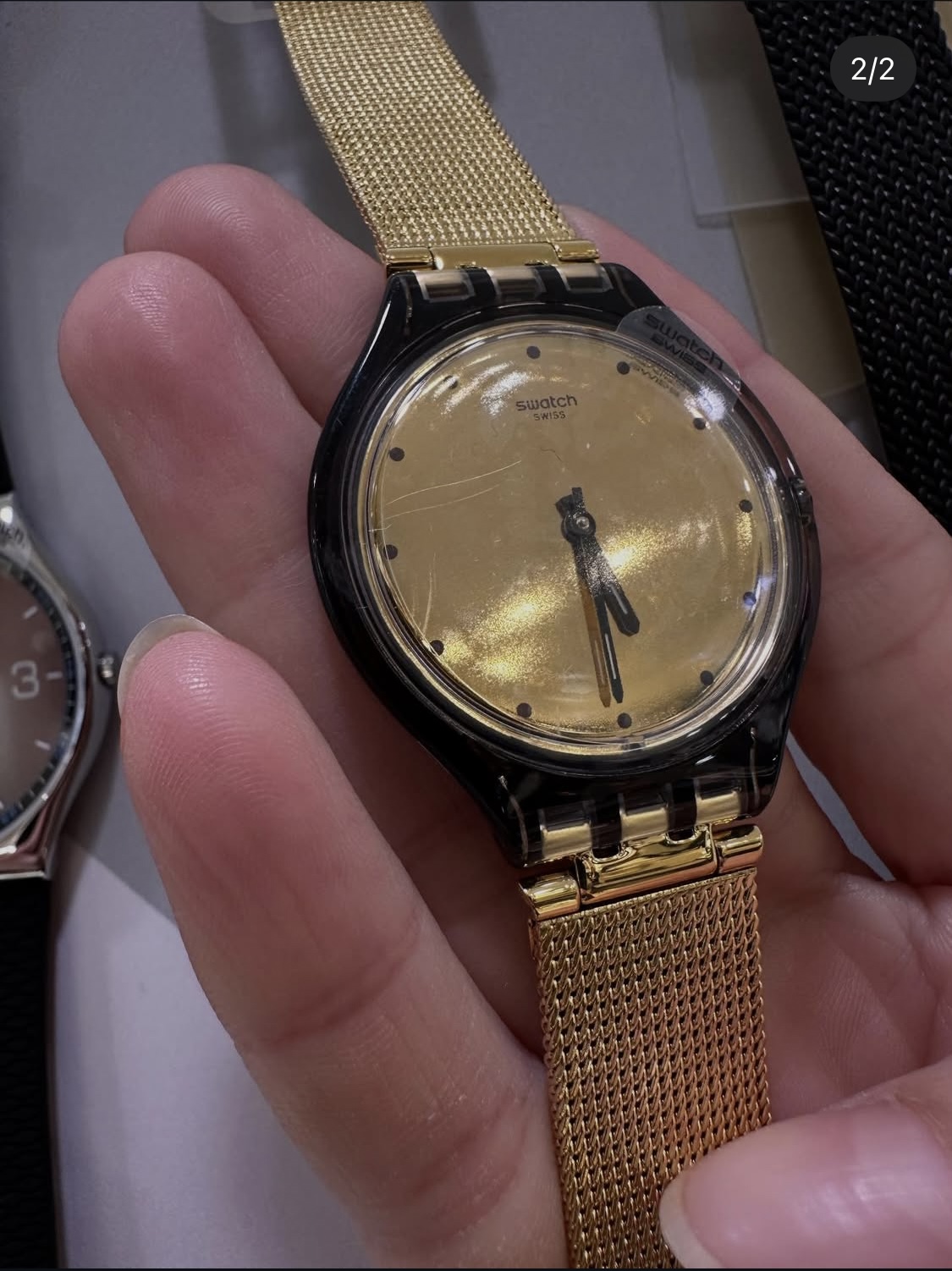 SWATCH, skin, medium watch, steel strap gold - Image 2