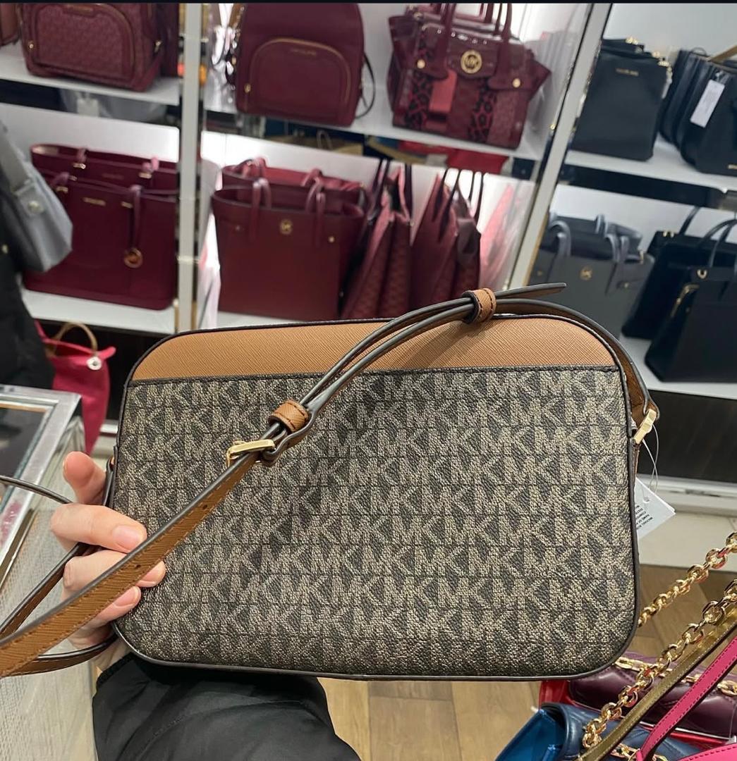 MICHAEL KORS, large camera bag, signature print, glittery brown - Image 3