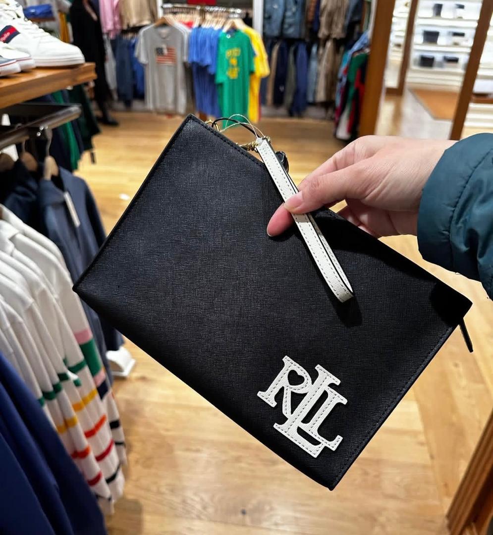 POLO RALPH LAUREN, large wristlet, black