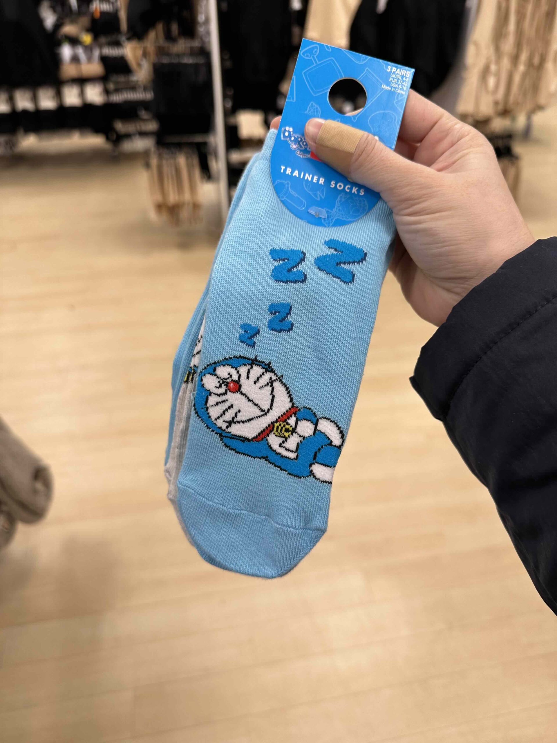 PRIMARK X DORAEMON, for ladies, 3 pairs of socks, blue