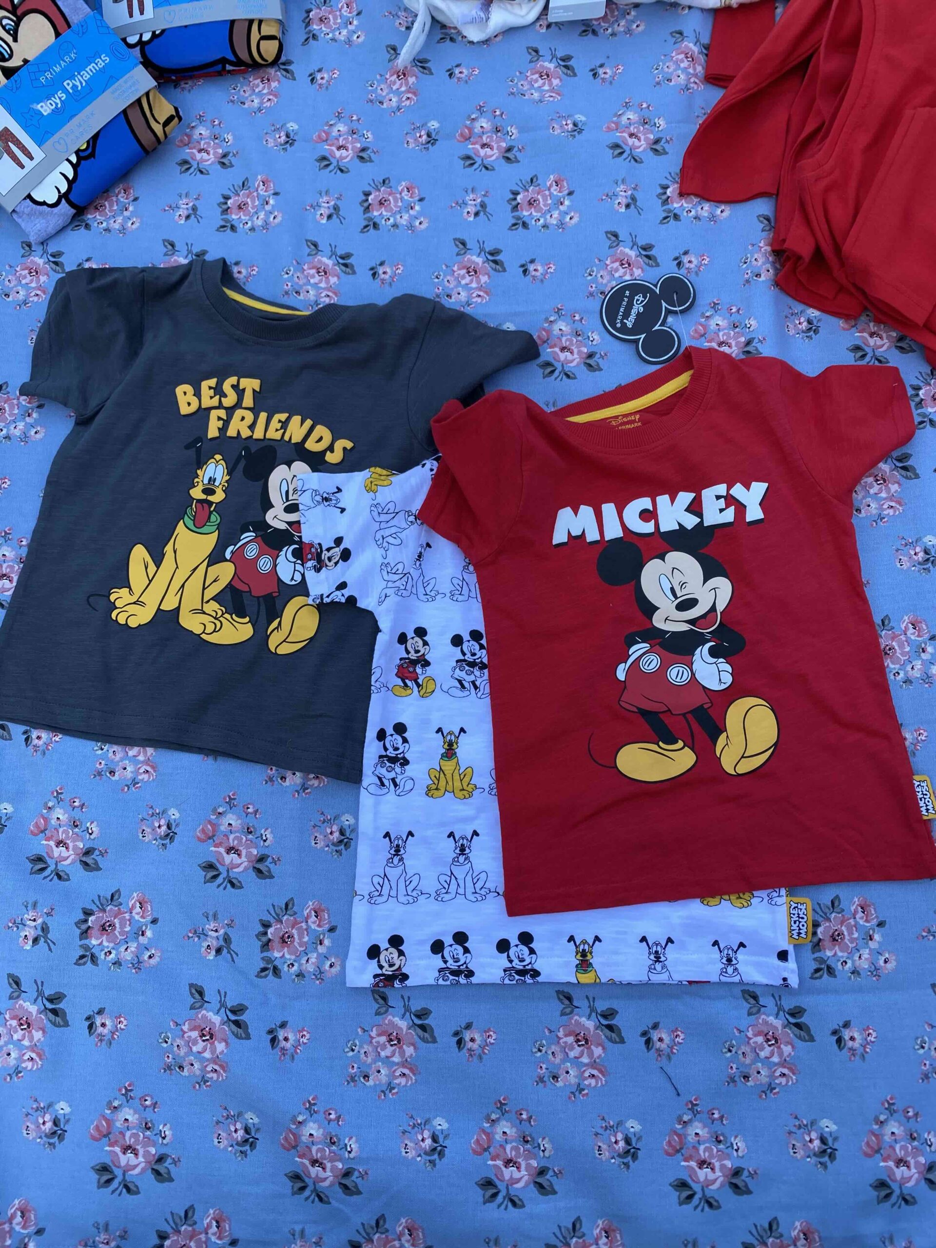 PRIMARK X DISNEY, for kids baby, set of 3 short sleeves t shirt, multicolour 6-9 month