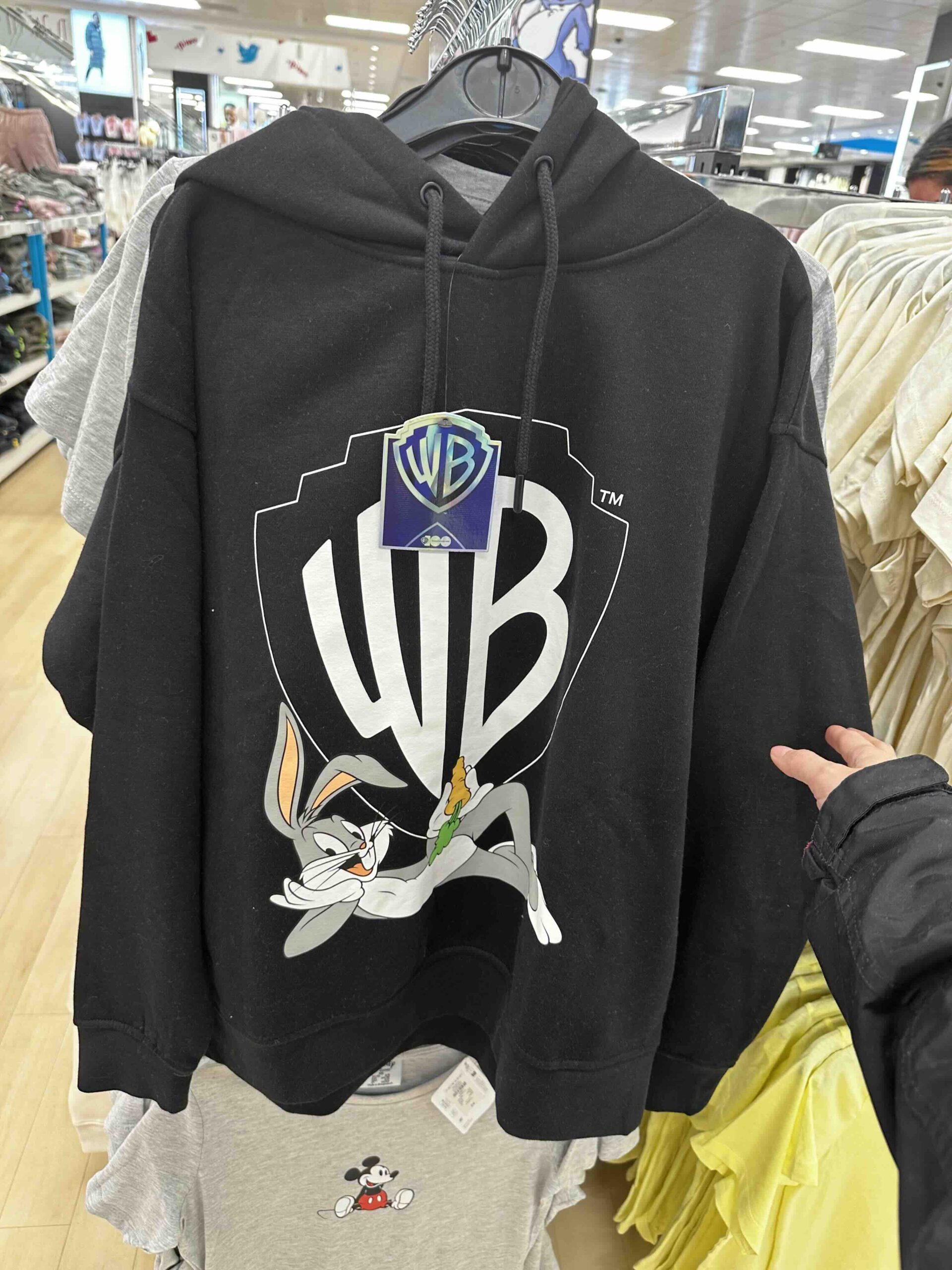 PRIMARK X WARNER BROS, for ladies, hoodie bunny black, M