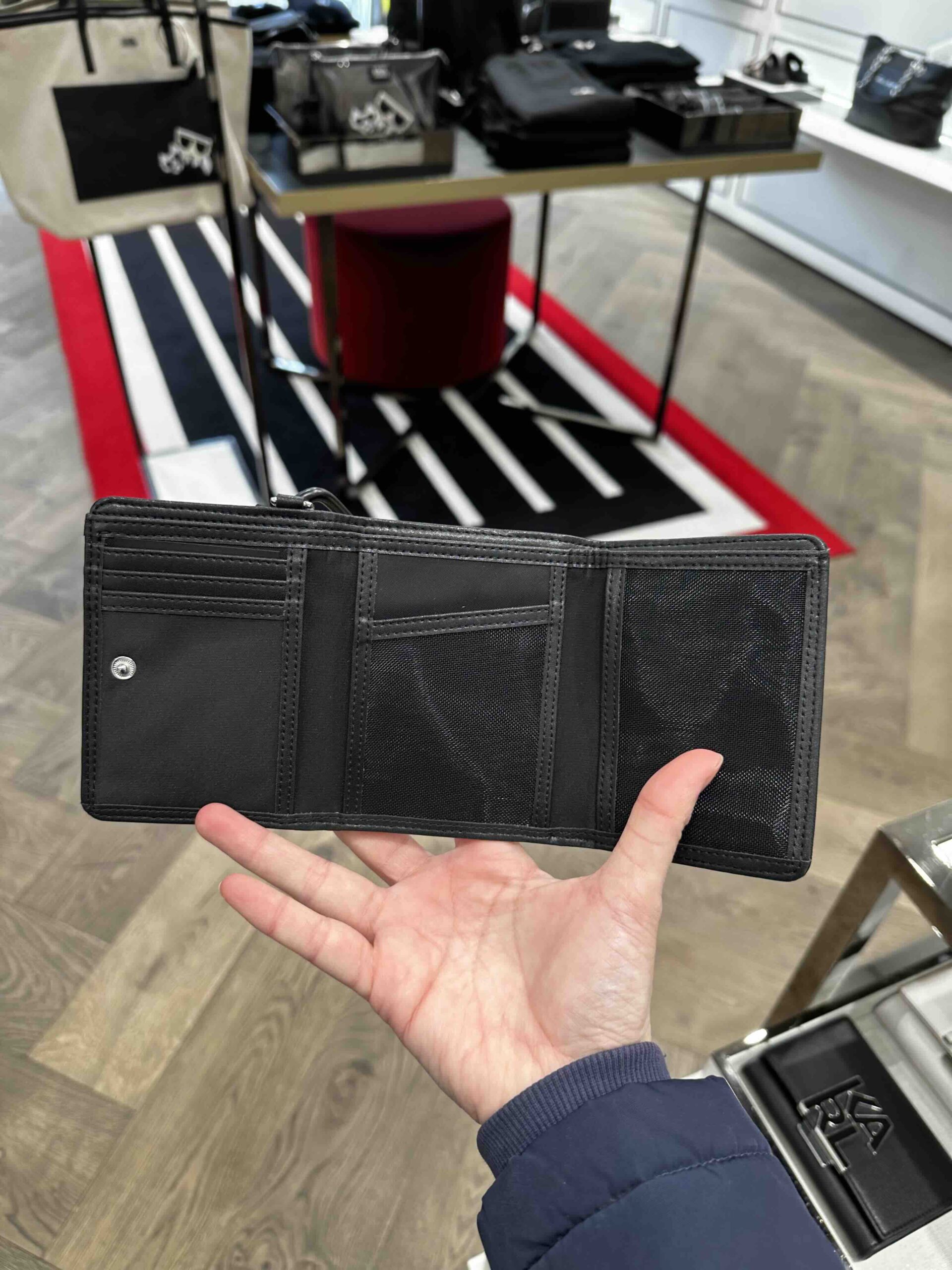KARL LAGERFELD, trifold wallet, nylon black - Image 3