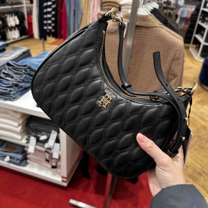 TOMMY HILFIGER, for ladies, crossbody bag, quilted black