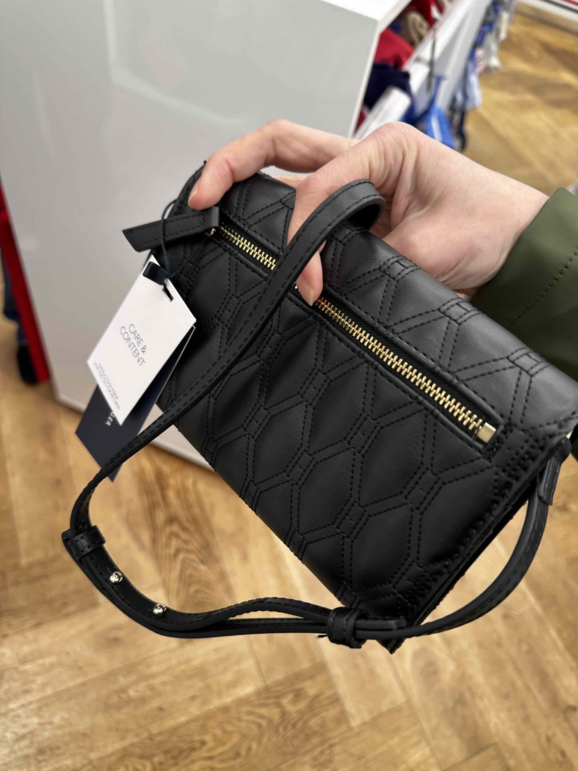 TOMMY HILFIGER, for ladies, wallet on strap, quilted, black - Image 3