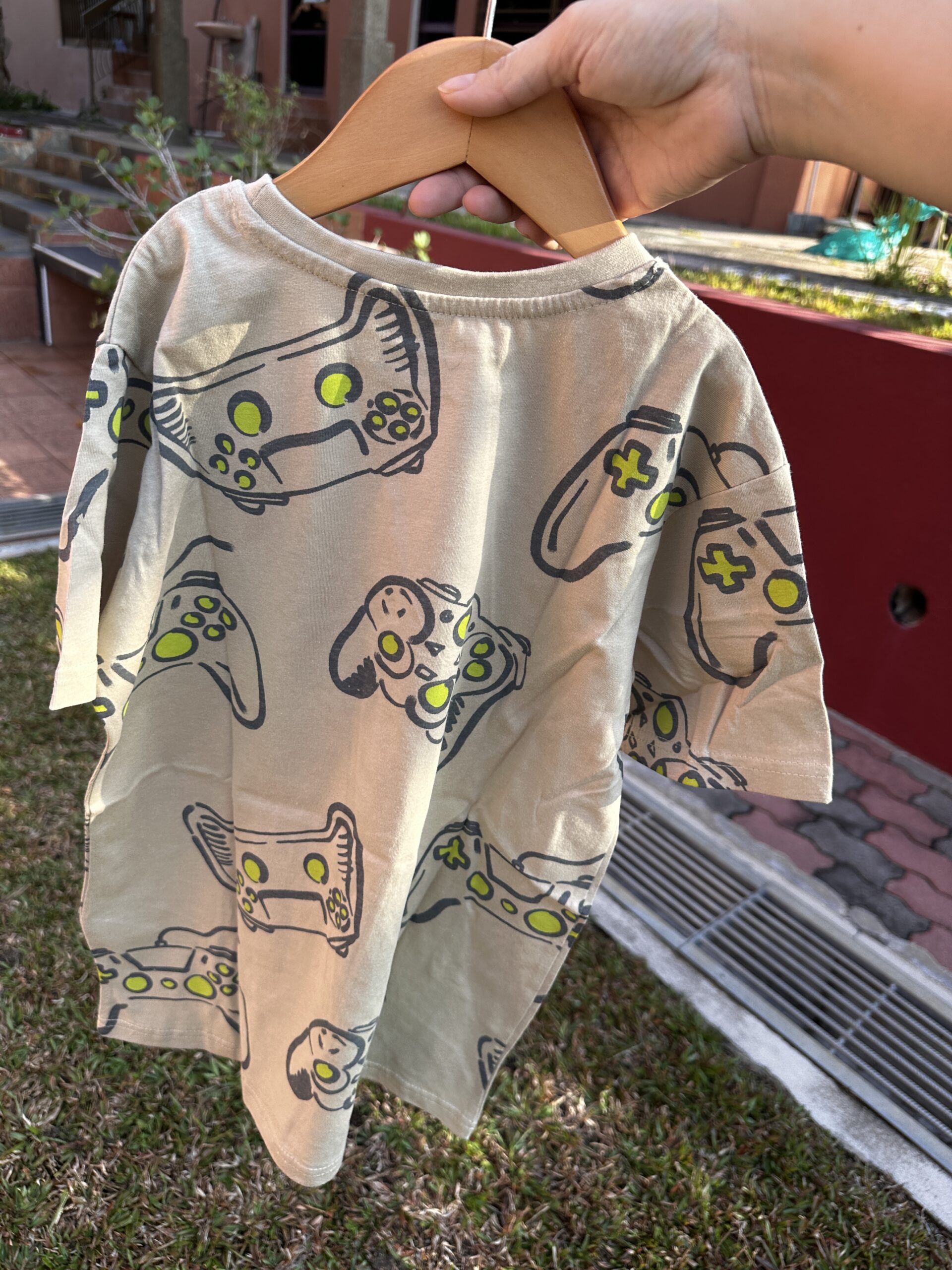 PRIMARK, for kids boys, short sleeves t shirt, console grey - Image 2