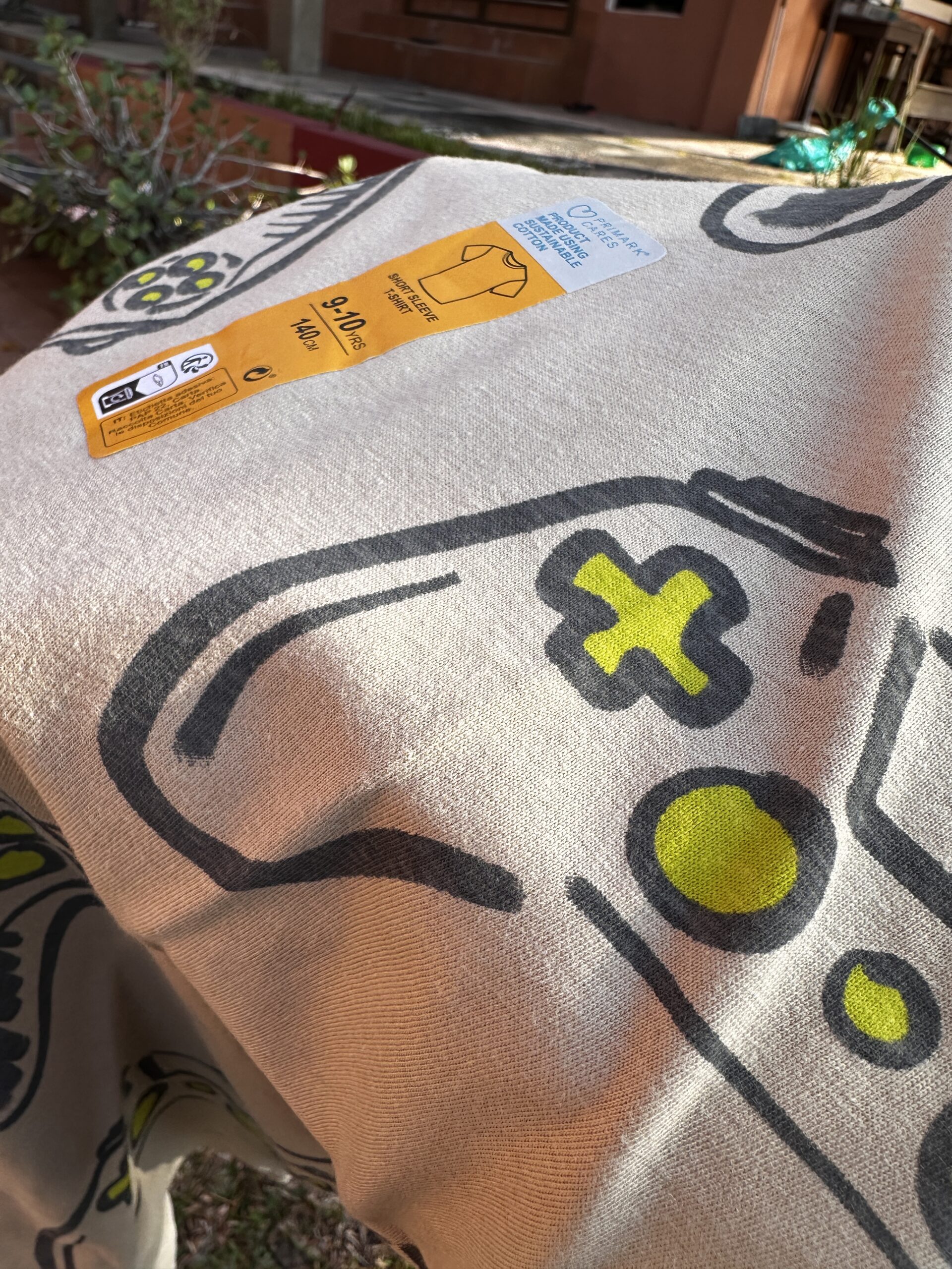 PRIMARK, for kids boys, short sleeves t shirt, console grey - Image 3