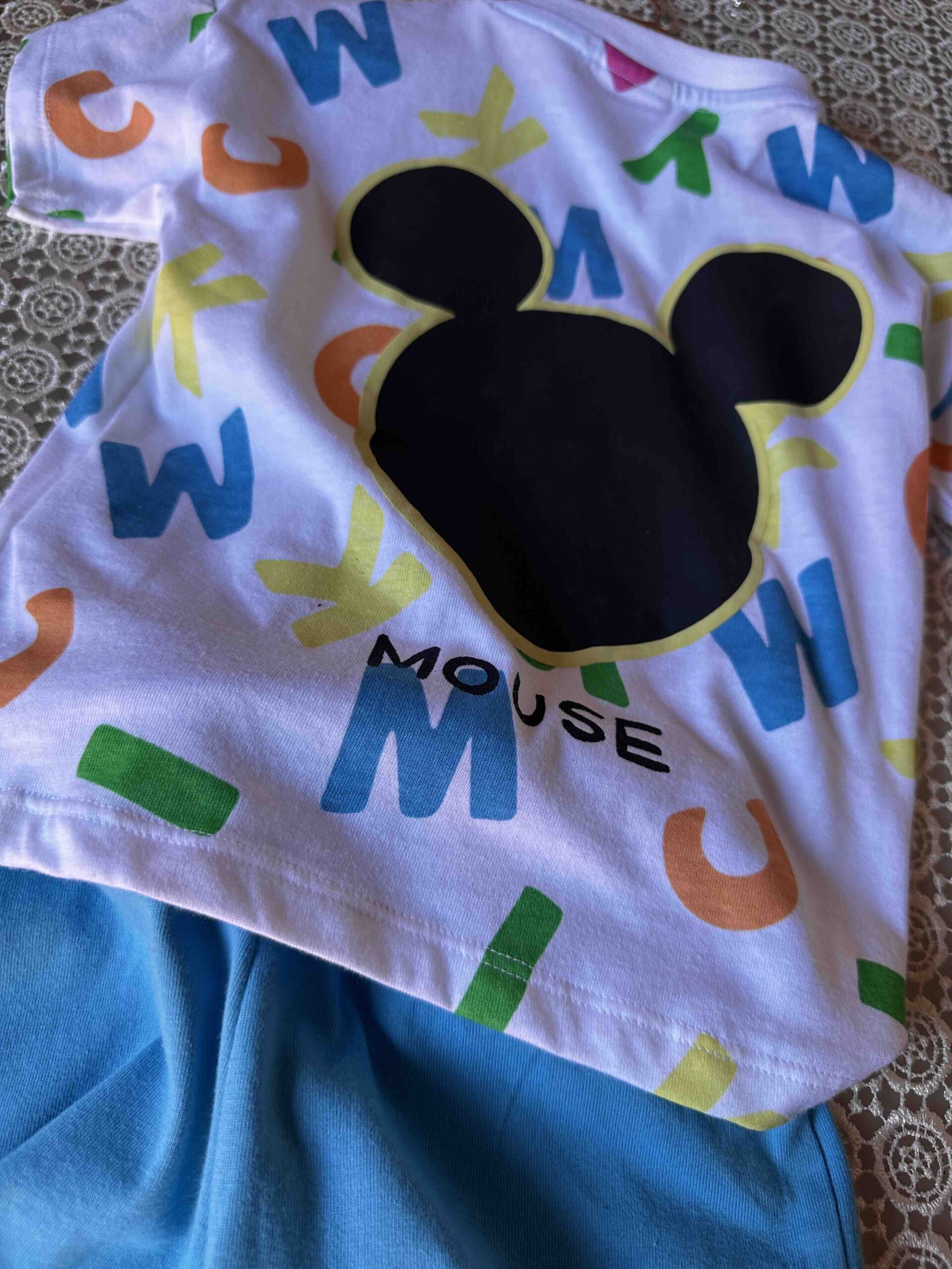 F and F by TESCO X DISNEY, for kids baby, set of top and shorts, blue 12-18 month - Image 3