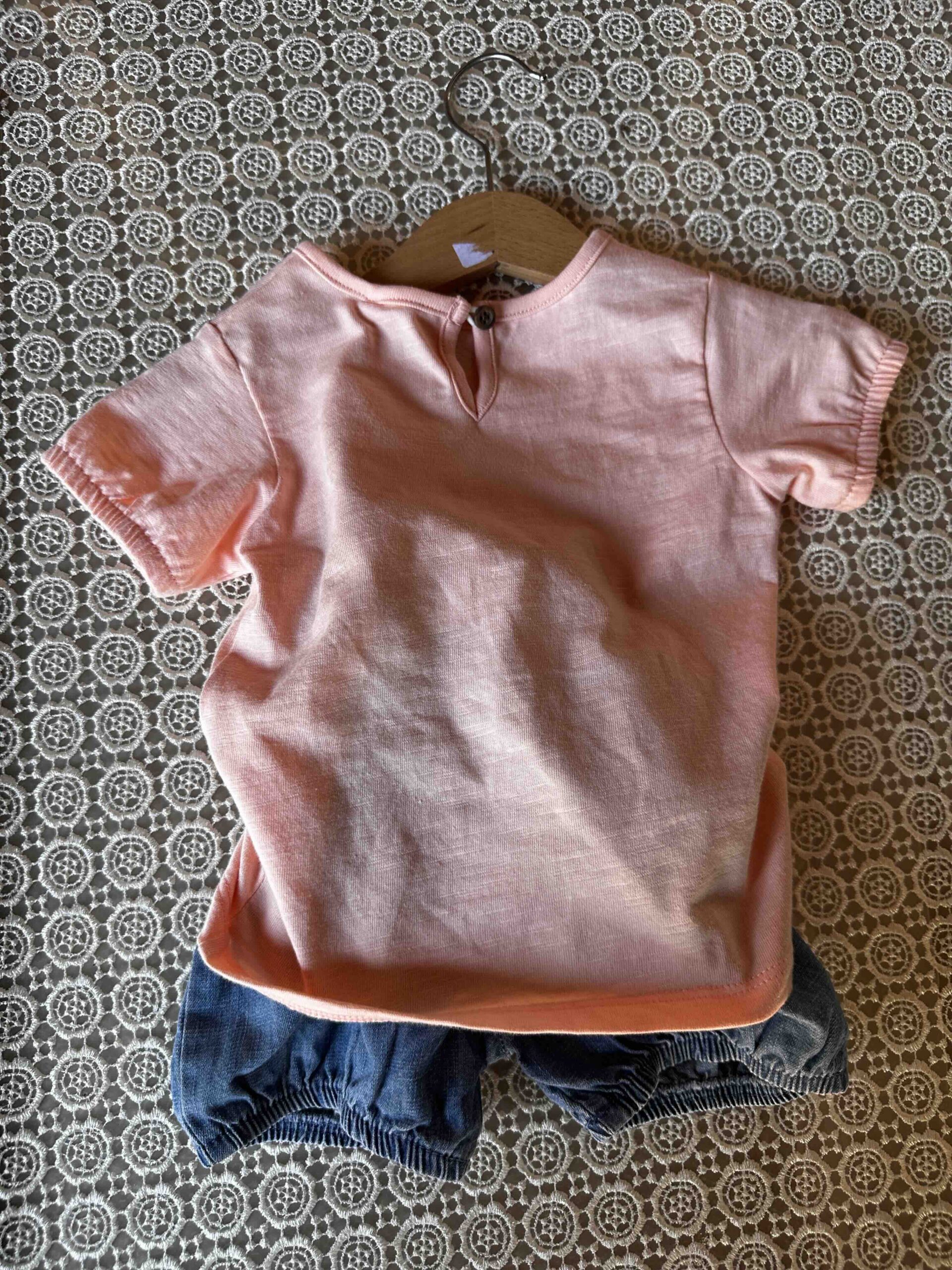 MARKS AND SPENCER, for kids baby girl, set of top and shorts, 12-18 month - Image 3