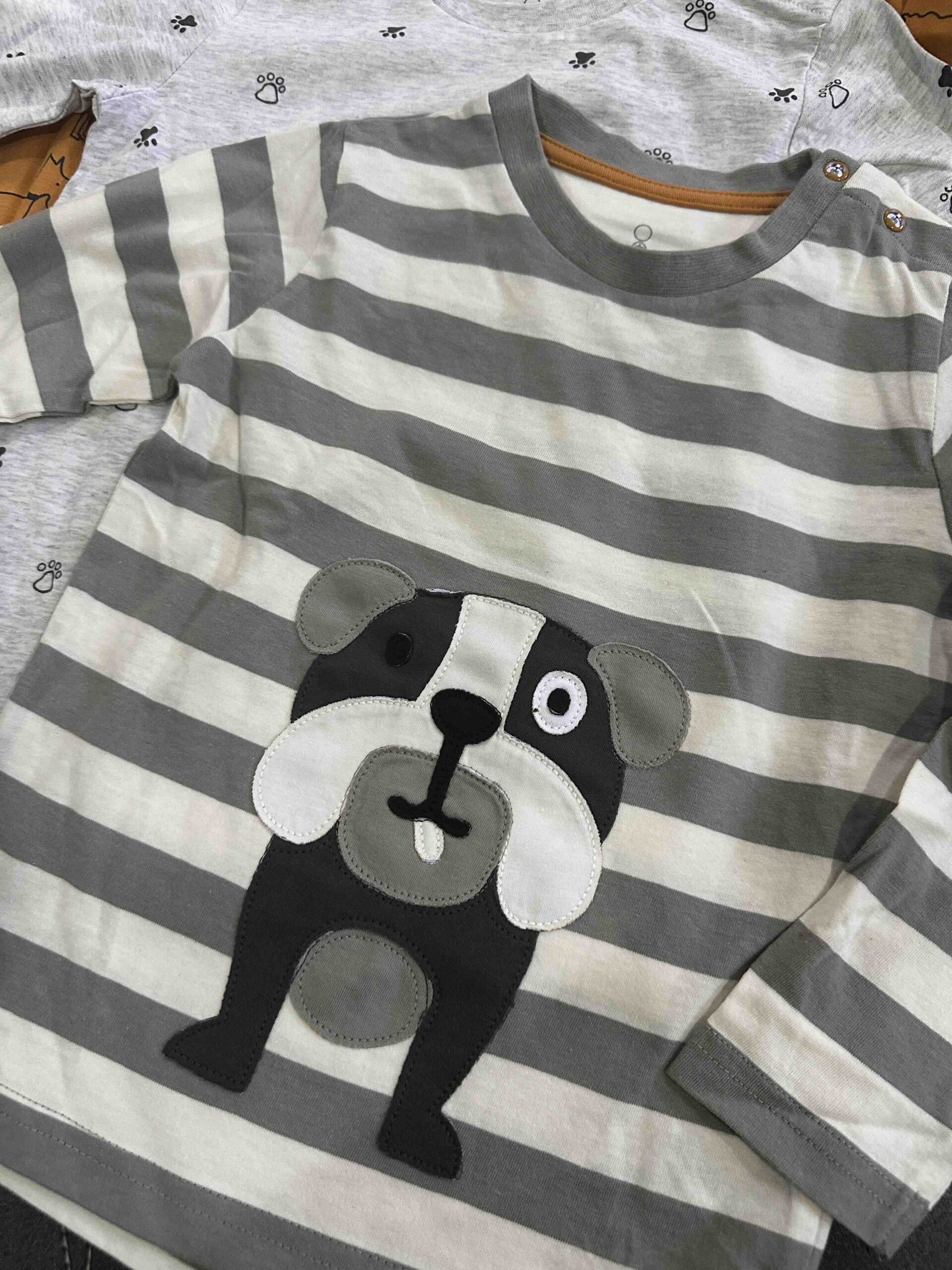 MOTHERCARE, for kids, set of 3 long sleeves t shirt, dog 2-3yrs - Image 2