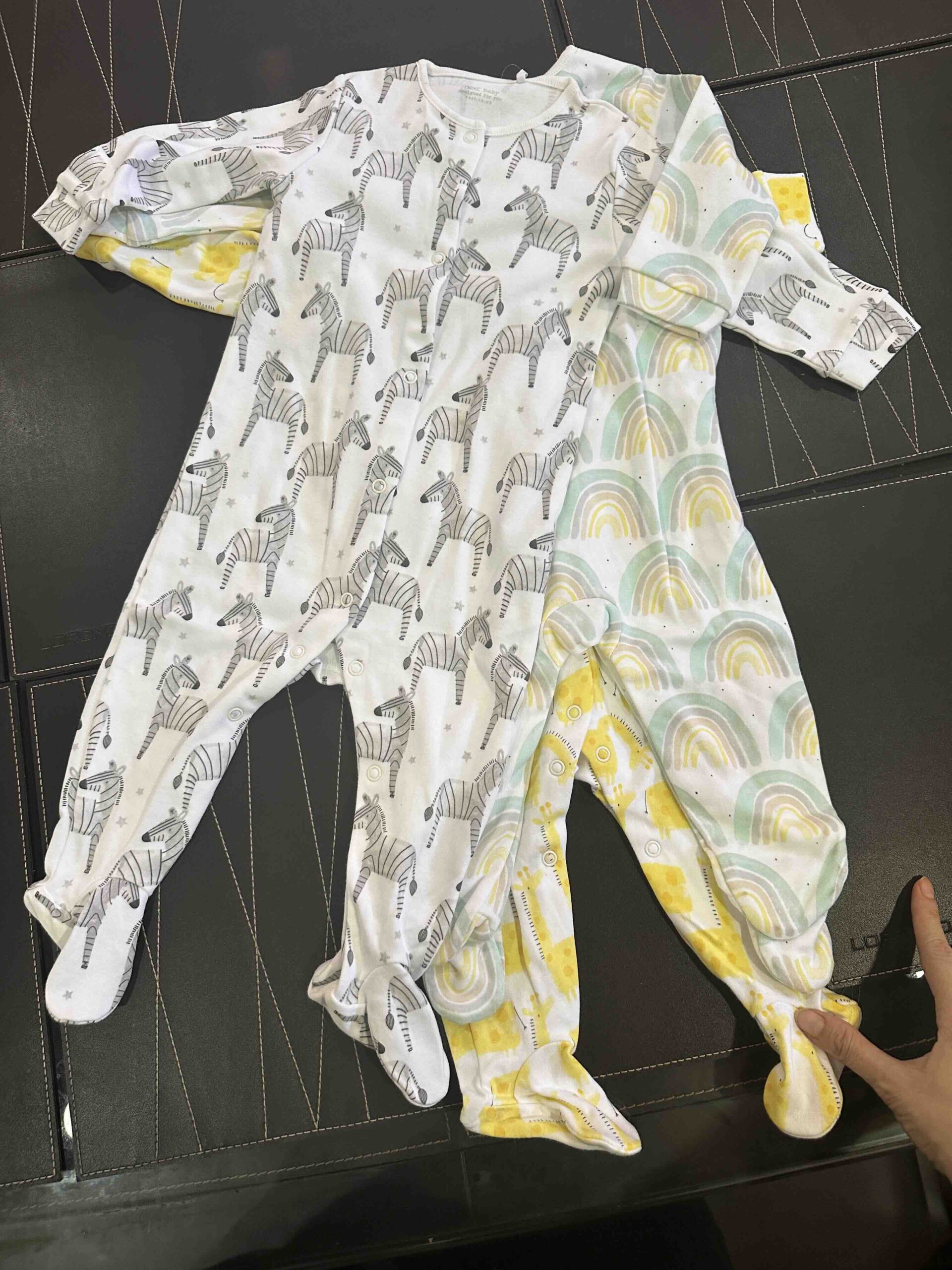 NEXT, for kids baby, set of 3 onesie, animal rainbow, 12-18 month