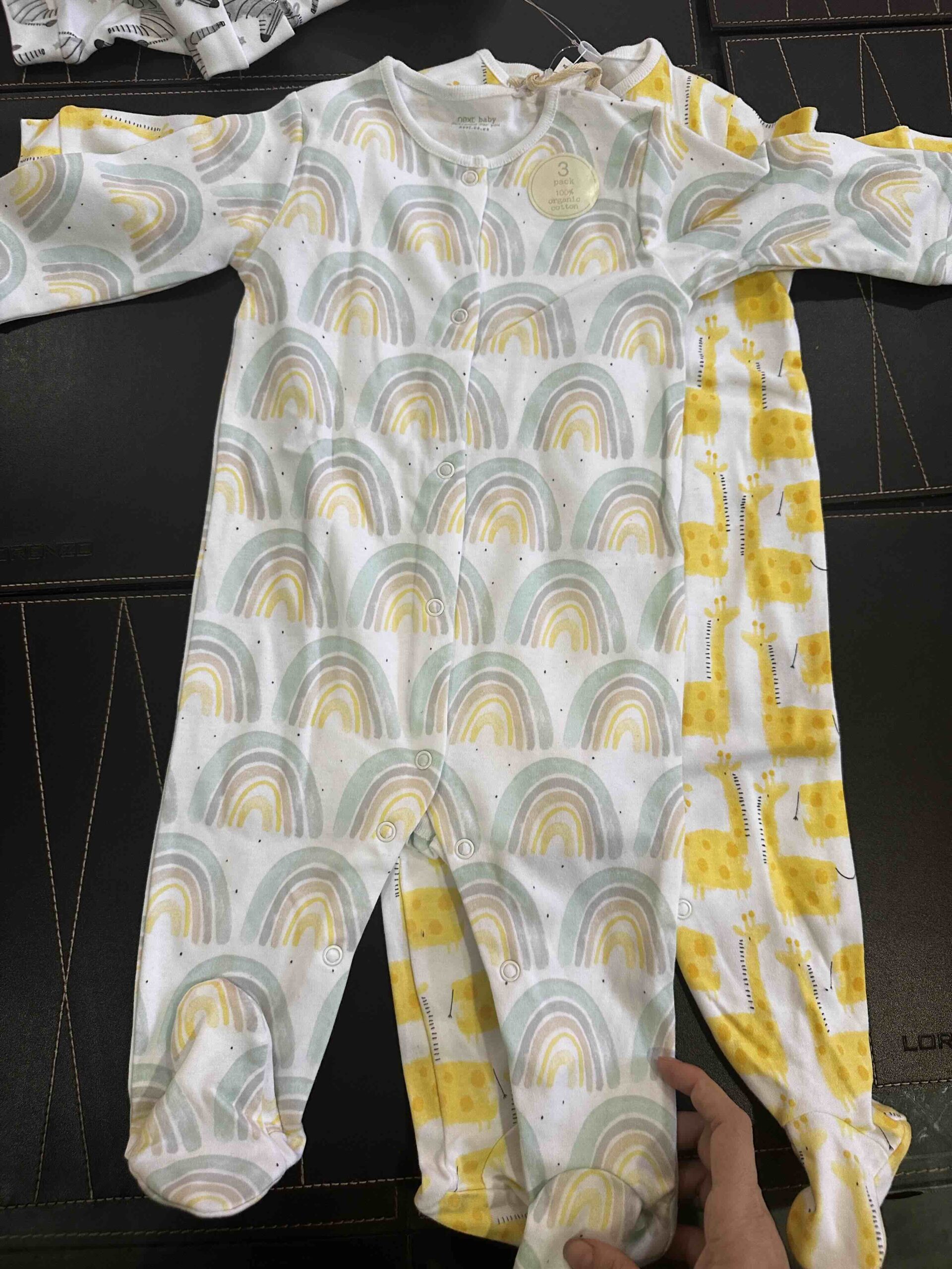 NEXT, for kids baby, set of 3 onesie, animal rainbow, 12-18 month - Image 4
