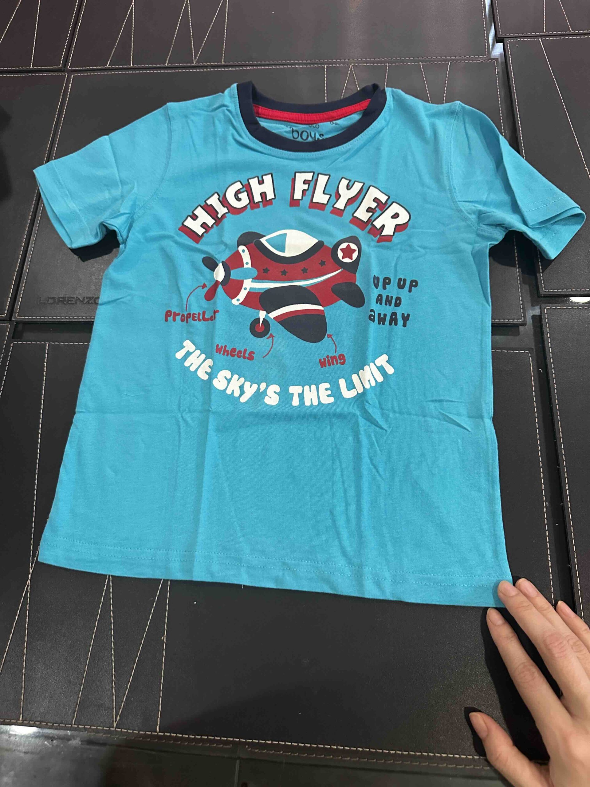 PEP and CO by POUNDLAND, for kids baby, short sleeves t shirt, blue 5-6 yrs