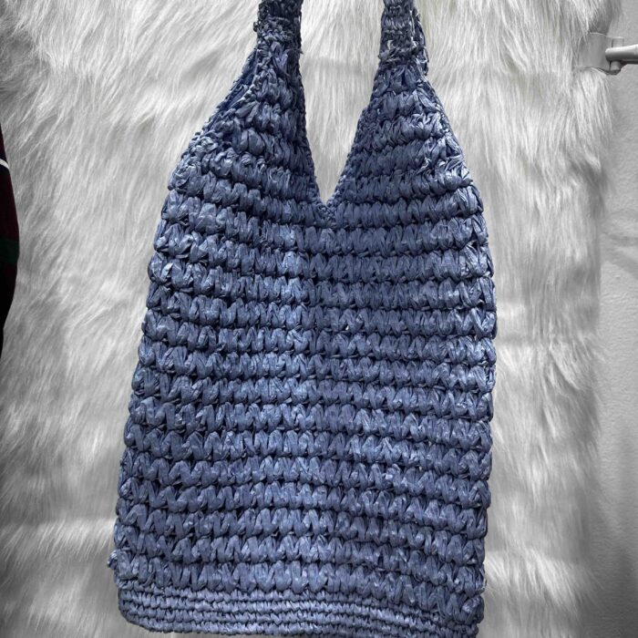 PRIMARK, for ladies, open top tote bag, summer weave blue