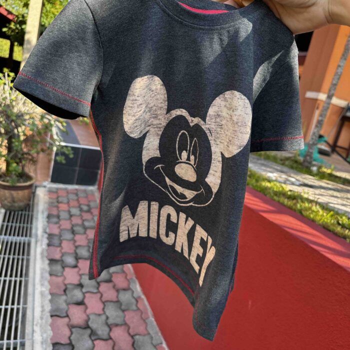 NEXT X DISNEY, kids girl, short sleeves t shirt, Mickey Mouse, grey, size 4-5 year