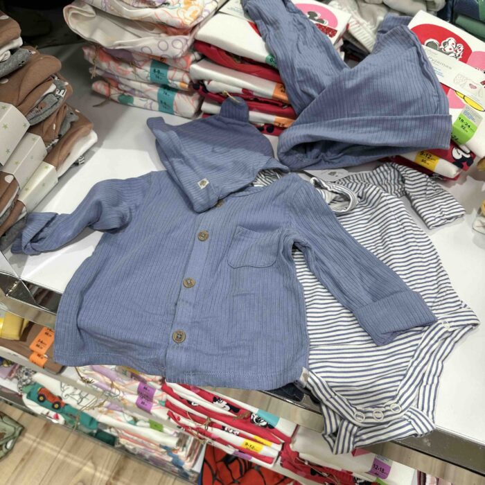 PRIMARK, for kids baby, set of 4 pieces, blue 0-3 month