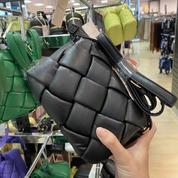 PRIMARK, for ladies, flap crossbody bag, quilted, pvc black